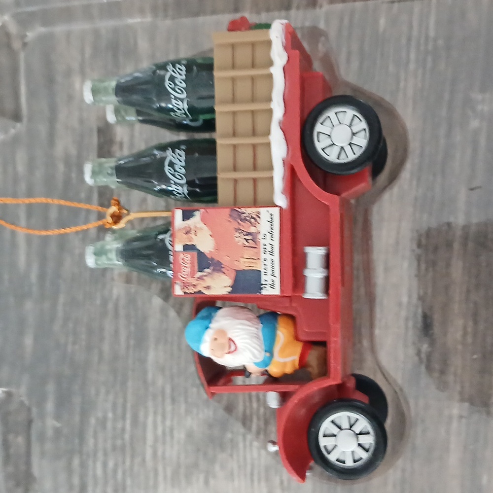 Coca-Cola Red and Green Holiday Truck Ornament
